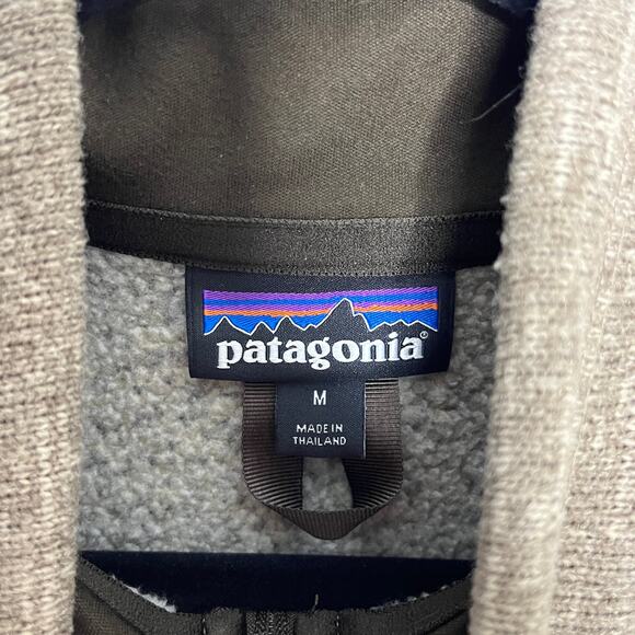 Patagonia Men's Medium Better Sweater 1/4 Zip 25523 Bleached Stone Pale Khaki - Picture 5 of 6